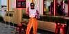 Style Tantri Namirah di Pantai, Mix Floral dan Stripes Outfit 