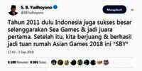 SBY Cuit Asian Games dan SEA Games, yang Terjadi Malah...
