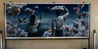 Seni Menggambar di Papan Tulis di Jepang Ini Buat Dunia Terpana