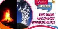 Video Detik-detik 2 Gunung di Indonesia Meletus Bersamaan