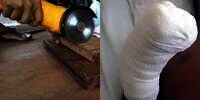 Ini Bahaya Memotong Kayu Pakai Gerinda, Jari dan Kaki Bisa Putus
