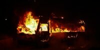 'Kuburan' Bus TransJakarta di Bogor Terbakar Hebat