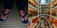 Lagi-Lagi Sandal Jepit, Pengujung Mal Mewah di Malaysia Heran Diacuhkan Pelayan