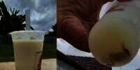 Viral! Buru-Buru Sedot Jus Durian Saking Hausnya, Ternyata Ada Cicaknya