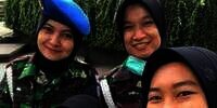Potret Empat Srikandi Berhijab TNI-AU, Tetap Anggun Saat Berseragam Loreng