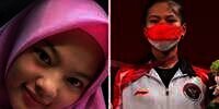 Pesona Windy Cantika Aisah, Atlet Angkat Besi Saat Berhijab