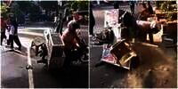 Kisah Pilu Penjual Ciok: Baru Mau Cari Nafkah, Semua Dagangan Tumpah ke Jalan