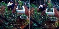 Pesan Menyesakkan Bapak yang Bangun Sendiri Makam Istri Dekat Rumah