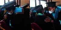 Viral Video Ayah Gantikan Wisuda Anak yang Meninggal Dunia, Satu Gedung Banjir Air Mata!