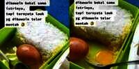 Viral Istri Siapkan Bekal Suami, Lauknya Telur Mentah Bikin Emosi: Salah Apa Semalam Mas?