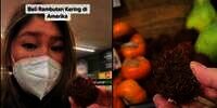 8 Potret Cewek Beli Rambutan di Amerika Serikat, Harga 1 Biji Bikin Nangis, Bentuknya Beda!