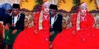 Pengantin 'Social Distancing' Gara-gara Gaun Kebesaran?