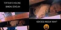 Diduga Kelelahan, Bocah SD Tertidur dalam Laci Bangku Sekolah, Netizen: Tempat Menggapai Mimpi yang Sebenarnya