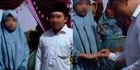 Viral Acara Lamaran Pasangan Beda Usia Jauh, Ekspresi Sedih Calon Pengantin Wanitanya Bikin Salah Fokus