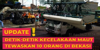 Detik-detik Kecelakaan Maut Tewaskan 10 Orang di Bekasi