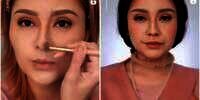 Potret Riasan Wanita yang Viral Tiru Wajah Artis, Mirip Banget!