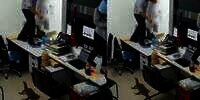 Viral Video Biawak Masuk Kantor, Pegawai Histeris dan Kocar-kacir Naik ke Atas Meja
