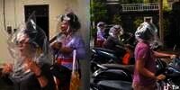 Ibu-Ibu Lindungi Makeup dengan Plastik, Warganet: Kreatif Banget