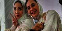 Tengok Gaya Kompak Nagita dan Paula Berbalut Kerudung Santai