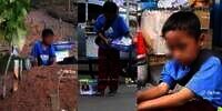 Cerita Sedih Bocah SD Penjual Kue Keliling Nangis di Makam Ayahnya: Sepatu Rusak Sampai Jempolnya Terlihat