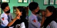 Potret MUA Berseragam SMA Rias Wajah Teman di Sekolah, Hasilnya Bikin Pangling, Auto Banyak Klien!