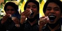 Ngakak! Gara-gara Makan Cupcake, Bibir dan Gigi Pemuda Ini Langsung Membiru Jadi Seperti Jagoan Neon