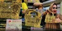 Heboh Emak-emak di Makassar Santai Belanja Emas Berbentuk Tas Dior, Harganya Bikin Jantungan