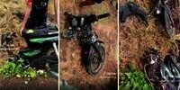 Apes! Diduga Gara-gara Gas Nyangkut, Motor Lawas Patah Jadi Dua Saat Dievakuasi di Dekat Sawah