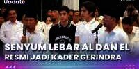 Senyum Lebar Al dan El Resmi jadi Kader Gerindra