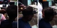 Ditonton 21 Juta dan Bikin Terkecoh: Dikira Pakai Topi Beneran, Ternyata Rambut Model Terbaru Hasil Pangkas di Tukang Cukur Bawah Pohon
