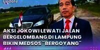 Video Momen Jokowi Naik Sedan 'Indonesia 1' Lewati Jalan Rusak di Lampung