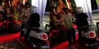 Viral Wanita Pengendara Motor Nekat Terobos Hajatan hingga ke Depan Pelaminan, Endingnya Langsung...