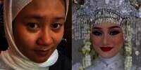 Transformasi Wanita Kucel Makeup Ala Pengantin Sunda ini Bikin Syok, Mirip Dinda Hauw Saat Nikah!
