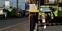 Terlihat Antrean Panjang Kendaraan Terjebak Kemacetan, Penyebabnya Bikin Ngakak Sekaligus Emosi: Sopir Truk Berhenti Buat Beli Siomay