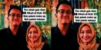 Viral Pasangan Nikah Hemat Cuma di KUA, Tidak Pakai Makeup dan Kebaya, Netizen : Pernikahan Teririt