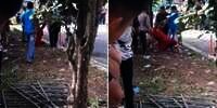 Aksi Meresahkan Emak-Emak Ingin Nonton Balap Motor dari Jarak Sangat Dekat, Sampai Digotong Paksa Pak Polisi dan Warga