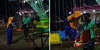 Nenek Gaul Nekat Naik Wahana Ekstrem di Pasar Malam, Aksinya Bikin Netizen Ketar-ketir