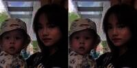 Potret Fuji Momong Baby L, Kayak Tante dan Keponakan