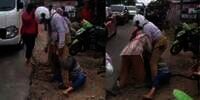 Viral Ibu dan Anak Labrak Pelakor di Pinggir Jalan, Suami Berseragam PNS Malah Lindungi Selingkuhan
