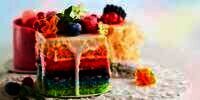 Rainbow Cake Lembut, Estetik dan Lumer di Mulut