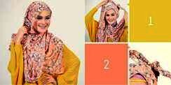 Foto Tutorial Tampil Cantik dengan Pashmina Chiffon