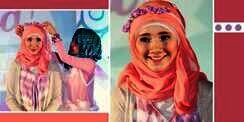 Gaya Jilbab Cantik dengan Bando Bunga