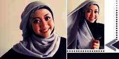 Tampil Modis dengan Jilbab Segiempat