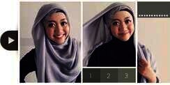 Praktis dan Cantik dengan Jilbab Segi Empat