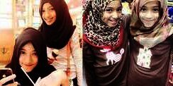 Cantiknya Gaya Berhijab Kakak Beradik Shirieen dan Darin