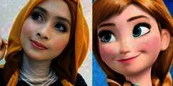 Unik, Hijabers Tanah Air Berdandan Tokoh Disney