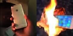 Pria Marah Bakar iPhone 6 