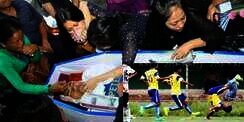 Tangis di Pemakaman Pesepakbola yang Tewas Saat Selebrasi Gol