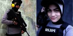 Pesona Bripda Nina, Brimob Berhijab Polda Aceh