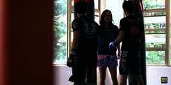 Heboh Gadis Culun Hajar 3 Pelatih Muay Thai